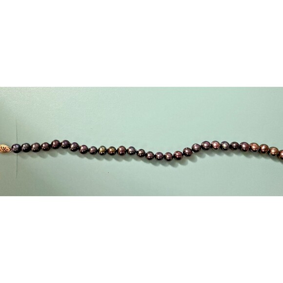 Vtg South Sea Style FAUX Cultured Pearl Yellow Goldtone Clasp Necklace 24" READ* - Picture 11 of 11